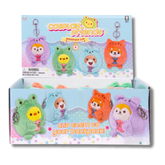 Soft Plush Dressed Animals Backpack Clip On Keychain Toy - Assorted